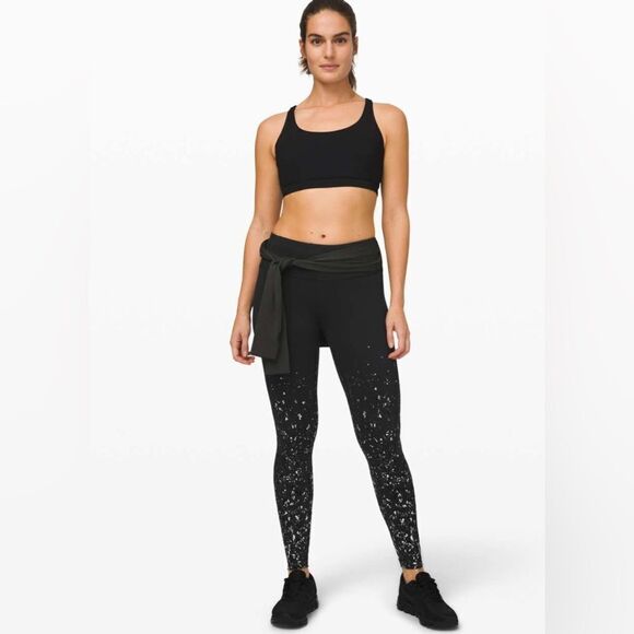 Lululemon Speed Wunder Tight 28" *Speckle Shine Black / Deep Coal / Silver 2 - Picture 6 of 6